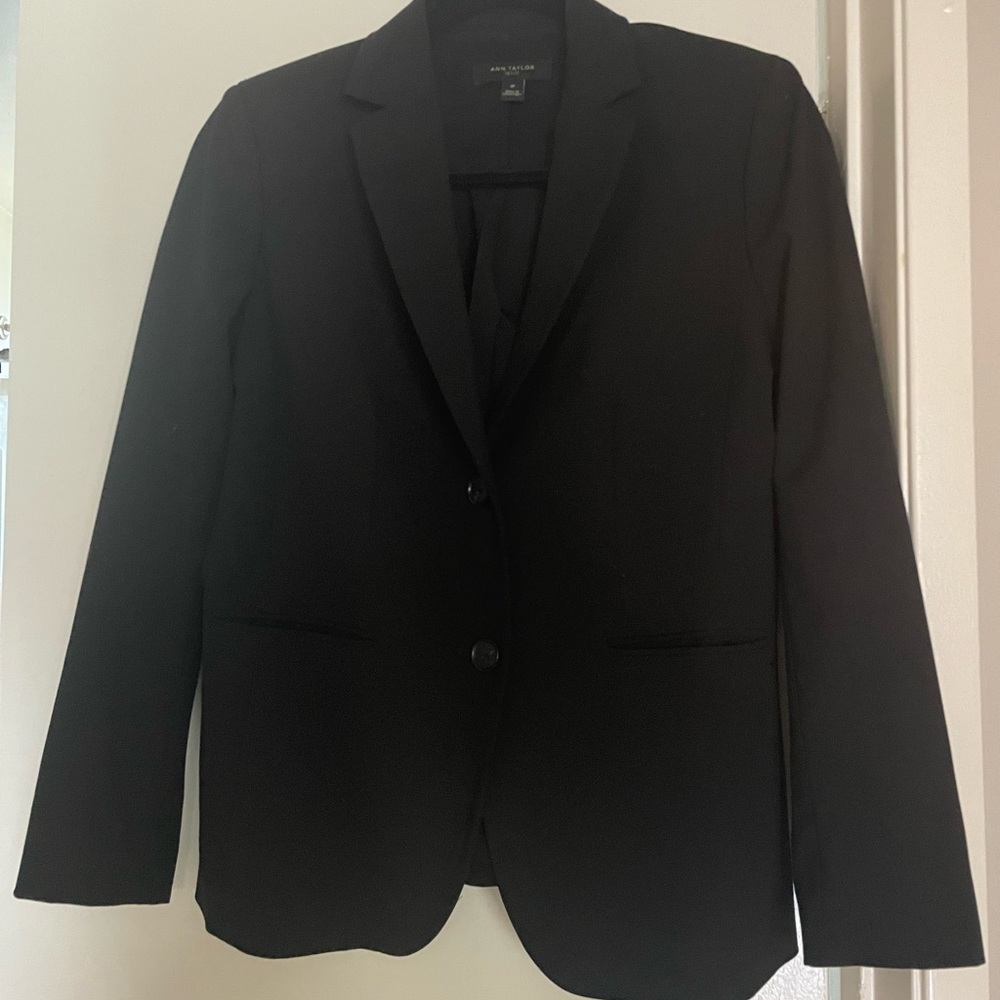 Ann Taylor Black Sport Coat Classic Tailored Blazer